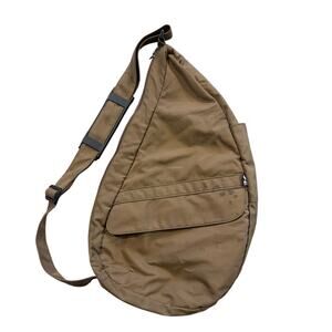 Ameribag Brown Sling Bag Healthy Back Crossbody Khaki Nylon